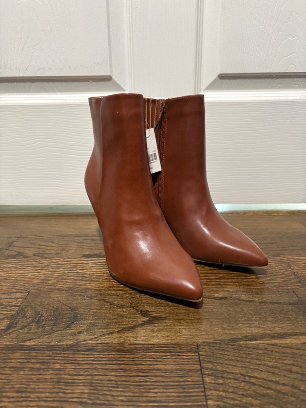 Lane Bryant Cognac Pointed Toe Ankle Booties